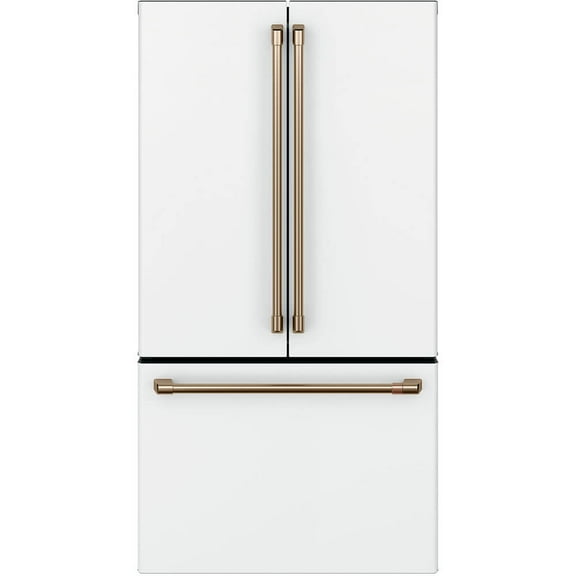 Cafe Cwe23spm 36" Wide 23.1 Cu. Ft. Counter Depth French Door Refrigerator - Matte White /