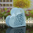 thumbnail image 2 of 20 caramelos con corte de rosa en forma de corazón con cinta, recuerdo de boda, regalo azul, 2 of 8