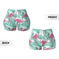 thumbnail image 4 of KLL Flamingo Pattern Workout Shorts for Women Scrunch Short Gym Yoga Running Sport Active Exercise Fitness Shorts, 4 of 8