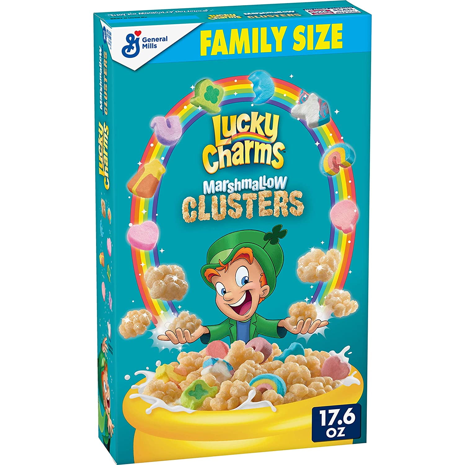 Lucky Charms Marshmallow Clusters Cereal, 17.6 oz