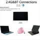 thumbnail image 2 of Ratón Óptico Vertical Ergonómico Recargable de Modo Dual USB 2.4G Inalámbrico + Bluetooth para Computadora Portátil Rosa, 2 of 5