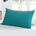 thumbnail image 5 of Teal Throw Pillow Covers, Turquoise Pure Teal Soft Breathable Pillow Cases with Invisible Zipper for Sleeping, King Size Pillowcases for Couch Bed Sofa Chair 20x36 Inches, 5 of 6