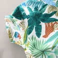 thumbnail image 6 of Fsqjgq Baby Boys Summer Clothes Toddler Baby Boys Hawaiian Outfits Tropical Print Button Down Shirt and Beach Shorts 2 Piece Clothing Sets 4-5 Years, 6 of 8