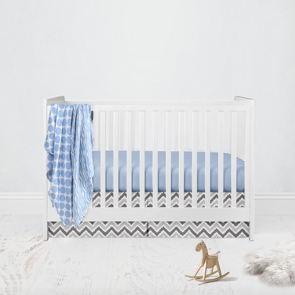 Bacati Ikat Zebra & Dots 4 Piece Crib Bedding Set with 2 Muslin