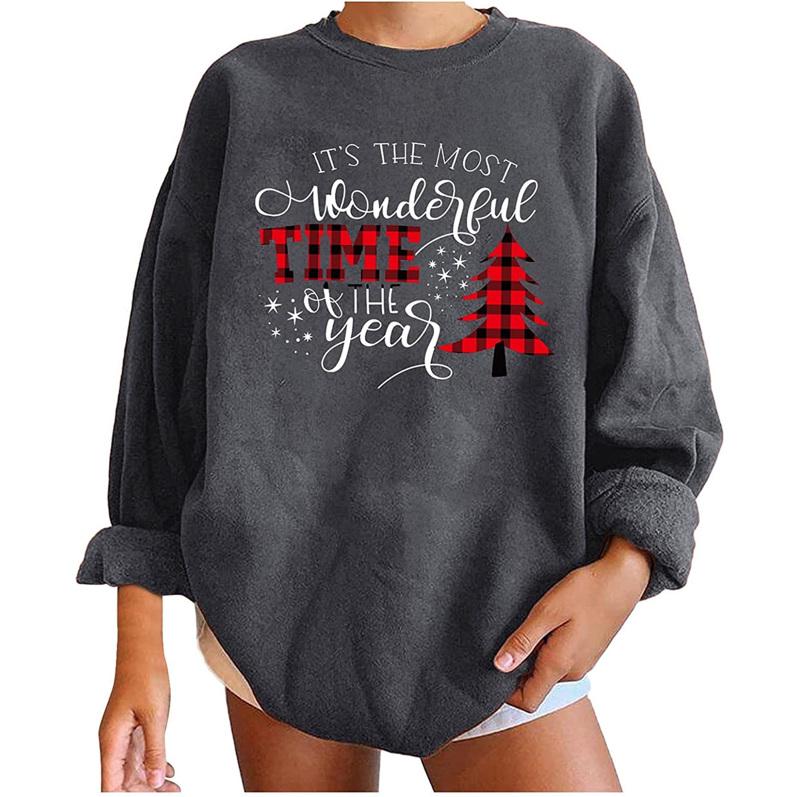 Camisa navideña Camisas de manga larga para mujer Dominican