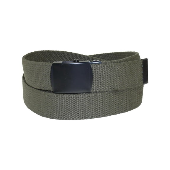 CTM Fabric Adjustable Belt with Black Buckle (Men Big & Tall)