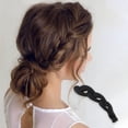 thumbnail image 2 of Ofertas Únicas 1 Pc Pinza de Pelo Elegante y Retorcida para Mujeres 4.21"x1.06"x0.83" Negra, 2 of 3