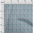 thumbnail image 1 of oneOone Viscose Chiffon Fabric Leaves & Swirl Block Printed Craft Fabric BTY 42 Inch Wide, 1 of 4