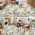 thumbnail image 5 of Butterfly White 4x6 Area Rugs for Living Room, Flowers Green Leaves Fruit Non Slip Floor Mat Washable Low-Profile Indoor Carpet for Bedroom, Dining Room, Bathroom, 5 of 9