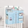 thumbnail image 2 of Sunveno Ensemble 3-en-1 d'Organisation Suspendue pour Couches, Organisateur de Berceau et d'Allaitement pour le Rangement des Essentiels de Bébé, Bleu, 2 of 8