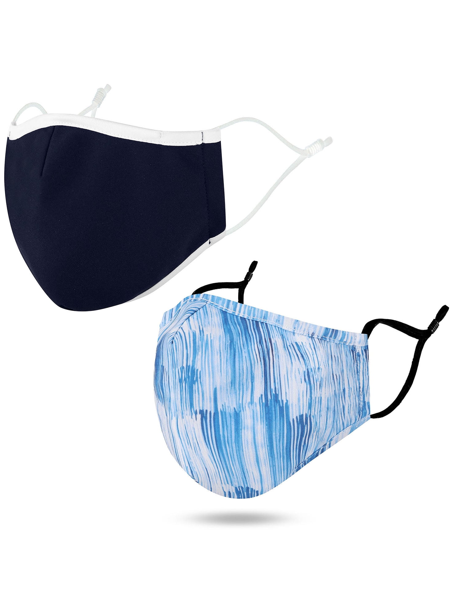 Download Simplicity Large 2 Layers Men Cloth Face Mask Reusable Washable With Adjustable Nose Wire And Ear Loops 2 Pack Navy Stripes Walmart Com Walmart Com