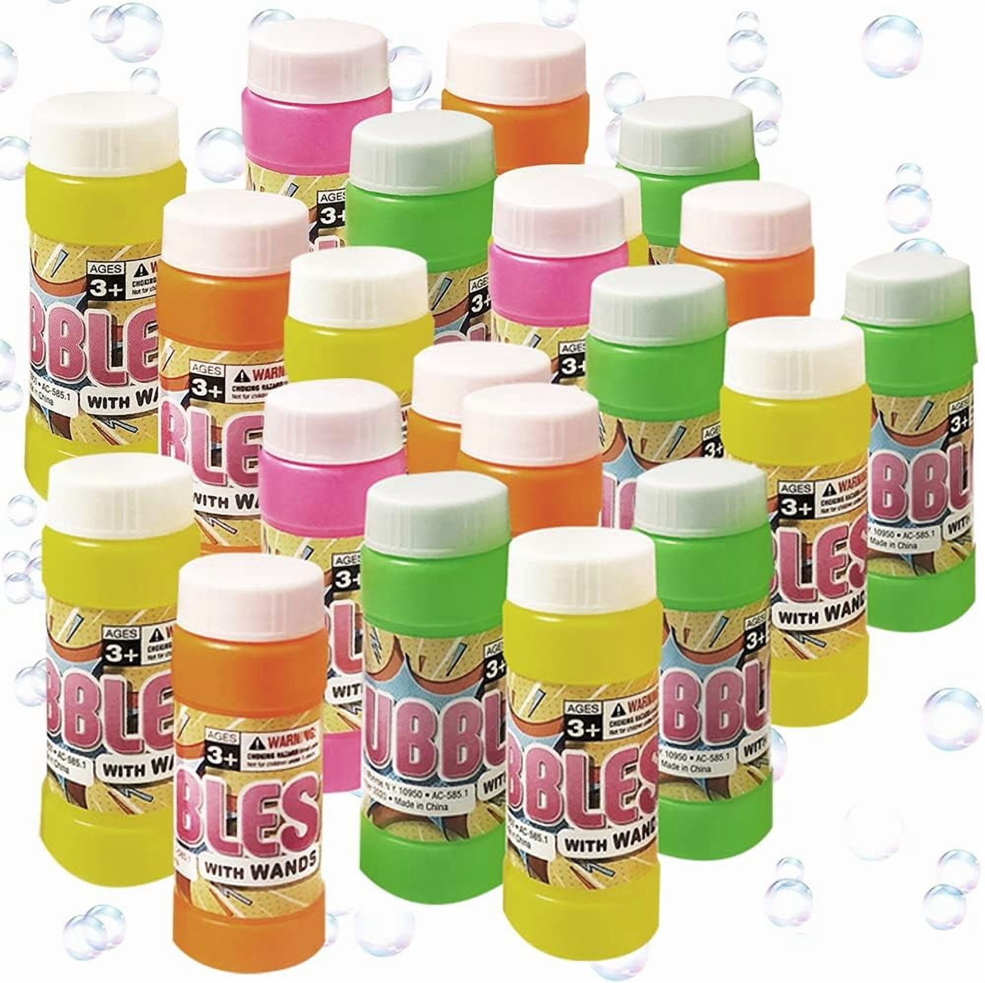 ArtCreativity Bubble Blower Toy Mini Bottles with Wands 48 Pack Ages 3+ Kids Party Favors Birthday Gifts Outdoor Fun