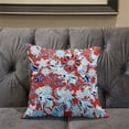 thumbnail image 6 of Flying Floral Paisley Indoor/Outdoor Pillow with Removable Cover in Red White Blue26x26, 6 of 6