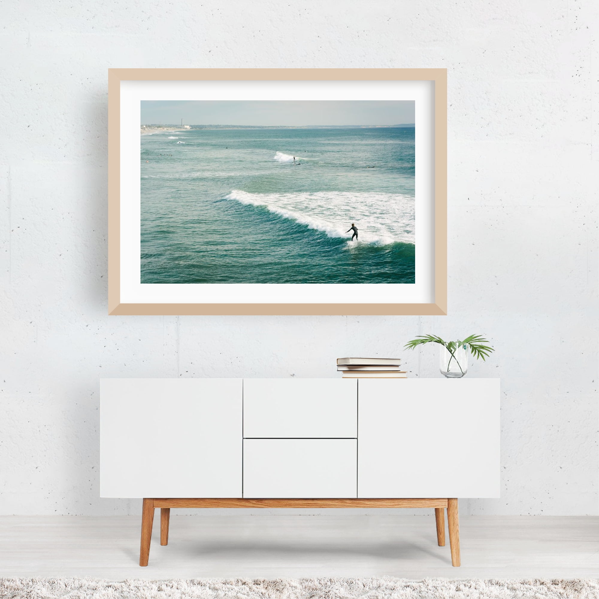 プリントw/フレーム【Colorfornia beautiful ocean】 Surf Oceanside - Oceanside California Photography Surf Waves