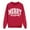 Red, variant on KHONTS Christmas Family Matching Sweatshirt Merry Xmas Holiday Party Shirt Crewneck Pullover Tops Women Red