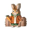 thumbnail image 1 of Binwennn Retro Easter Wooden Decorations Rabbit Wooden Hollow Rural Farmhouse Easter Home Decorations Suitable For Tree Family Party Decoration Hand Painted Stained Glass Window Hanging Decorated, 1 of 5