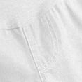 thumbnail image 6 of Hinvhai Maternity Jean Shorts for Women Low Waist Ripped Stretchy Comfy Soft Summer Denim Short Pants White XL(XL), 6 of 8
