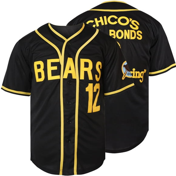 Bad News Bears #12 Tanner Boyle Movie 1976 Chico's Bail Bonds Baseball Jersey (Large, 12 Black)