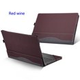 thumbnail image 1 of Étui pour Ordinateur Portable pour HP Pavilion x360 Modèle Convertible Série 14-dy 14 Pouces Unisexe Patchwork Cuir PU Housse de Protection Cadeau Rouge Vin pour Série HP 14-dy, 1 of 6