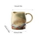 thumbnail image 3 of Taza de café de cerámica con forma | Diseño único y asa ergonómica | Material apto para uso alimentario | Aislante térmico | Blanco, amarillo, café, azul, 3 of 6
