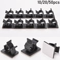 thumbnail image 6 of 10/20/50pcs Black Cord Clips Self Adhesive Cable Management Drop Wire Holder Organizer, 6 of 6