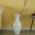 thumbnail image 2 of Modern Dining Trumpet Floor Vase, For Entryway and Living Room, White Fiberglass 22 inch, 2 of 7