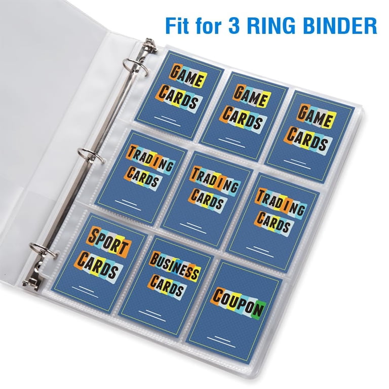 Emlimny Trading Card Binder Sleeves, 9-Pocket Pages for 3-Ring Binder, 46  Sheets Standard Size Cards - Walmart.com