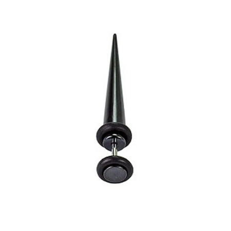 - Carbon Black 316L Screw Fit Fake Ear Stretcher (18g)