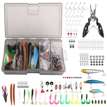 ASKITO 139PCS Fishing Lures Kit for Freshwater Saltwater Multi Jointed Swimbaits Minnows Crank Swivel Ring Hard/Soft Bait & More Perfect for Various Fishing Conditions
