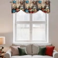 thumbnail image 3 of Tie Up Valances for Windows, Country Flower Adjustable Valance Curtains Window Treatment for Living Room, Western Texas Star Butterfly Barn Door Rod Pocket Kitchen Curtains & Drapes 42x12 Inch, 3 of 9