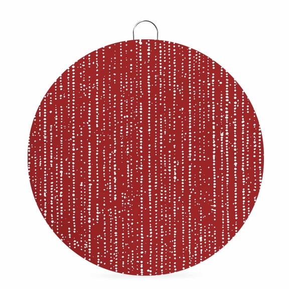 Welcome Sign for Front Door, Abstract Polka Dot Round Metal Wall Art Wreaths, Geometric Dotted Stripes Modern Red Outdoor Indoor Wall Hanging Sign for Porch Decor Housewarming Gifts 7.9 Inch