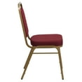 thumbnail image 6 of Emma + Oliver Trapezoid Back Banquet Chair, Burgundy Patterned Fabric/Gold Frame, 6 of 9