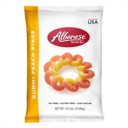 Albanese World's TI12 Best Gummi Peach Rings, 4.5lbs of Candy