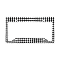 CafePress - Houndstooth License Plate Holder - Aluminum License Plate Frame, License Tag Holder