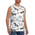 thumbnail image 2 of Fotbe Men's Dachshund Dog Puppy Print Men's Sleeveless Muscle Tank Tops Casual T-Shirts for Gym Workout Beach-Medium, 2 of 8