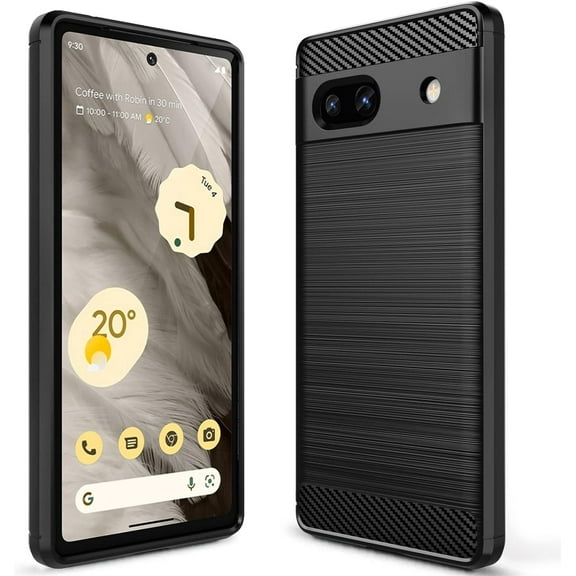 Pixel 7A Case Google 7A Case TPU Shock Absorption Technology Raised Bezels Protective for Google Pixel 7A（TPU Black）
