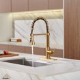 thumbnail image 4 of CASAINC Single-Handle Pull Down Sprayer Kitchen Faucet with Power Clean Multi-Function Spray in Brushed Gold, 4 of 4