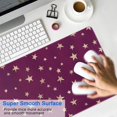 thumbnail image 4 of Long Mouse Pads for Desk,Purple Christmas Star Pattern Desk Mats on Top Of Desks, Desk Mouse Pad Extra Large with 3mm Non-Slip Base and Stitched Edge for Gaming,Office,Work,Home 31.5x11.8in, 4 of 5