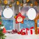 thumbnail image 4 of RTS-decoración para árbol de Navidad, alta calidad, 3 pulgadas, sublimación de cerámica redonda, adornos redondos de doble cara con cuerda, 4 of 4