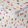 thumbnail image 4 of Leaves Rectangle Pouf, Colorful Arrangement of Nature Blossoming Abstract Tree Foliage Silhouette, Foot Stool for Living Room Office Ottoman with Cover, 25", White and Multicolor, by Ambesonne, 4 of 4