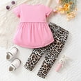 thumbnail image 7 of Afdoent Baby Girl Clothes Baby Girls Summer 2 Piece Outfit Cat Print Pullover With Leopard Pants & Asymmetrical Skirt Fashion Kids Clothing Set Fashion Clothes Outfits 5-6 Years, 7 of 7