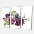 thumbnail image 3 of Designart ' Bouquet of Succulents Eucalyptus With Flowers ' Traditional Canvas Wall Art Print, 3 of 3