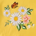thumbnail image 4 of Toddler Girl Clothes 2 Piece Summer Vacation Outfits Ruffle Hem Short Sleeve T Shirts and Floral Capri Pant Yellow, 4 of 8