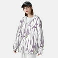 thumbnail image 4 of Pofeuu Lavender Flowers Print Sun Protection Outdoor Lightweight Full Zip UV Cooling Hoodie Long Sleeve Summer Clothing for Outdoor Hiking-Medium, 4 of 5