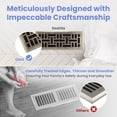thumbnail image 3 of 4x12 Inches Heavy Duty Walkable Floor Register Easy Adjust Air Supply Lever Floor Vents - Seattle Design - Vent Cover for Home Floor - Antique Brass, 3 of 7