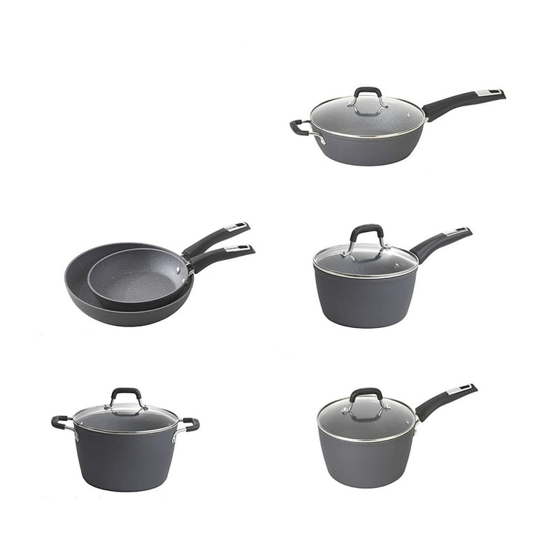 Bialetti Ceramic Pro Nonstick Cookware Set 10 Piece - Gray, 10 pc - Fry's  Food Stores