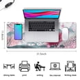 thumbnail image 5 of Watercolor Cherry Blossom Gaming Mouse Pad: Large 31.5x11.8 Inch Desk Mat, Non-Slip Base, Stitched Edges - Offers Superior Control & Style, Perfect for Any Desk or Home Office Setup., 5 of 7
