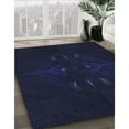 thumbnail image 3 of Ahgly Company Tapis d'Intérieur Rond Lavable en Machine Transitionnel Noir Nuit, 4 Pieds Rond, 3 of 7