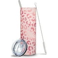 thumbnail image 1 of Leopard Tumbler, Leopard Print Gifts for Women, Pink Leopard Tumbler with Lid and Straw, Cheetah Cup/Water Bottle, Leopard Print Gift, Pink Leopard Decor/Accessories for Women, Leopard Print Tumbler, 1 of 5