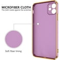 thumbnail image 5 of iPhone 11 Case, iPhone 11 Phone Case Electroplated iPhone 11 Case with 360° Ring Holder Kickstand Soft TPU Car Mount Supported Shockproof Protective Plating iPhone 11 Case Cover, Purple, 5 of 16